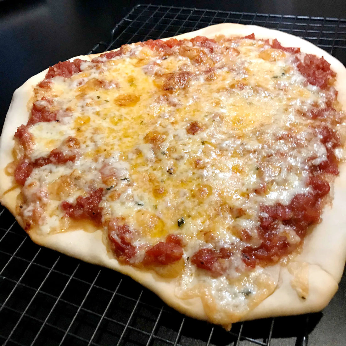 Homemade Cheese People GR Pizza w/ Basil Jack